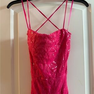 Windsor Pink Sequin Prom Dress Size Small (Jr’s)
